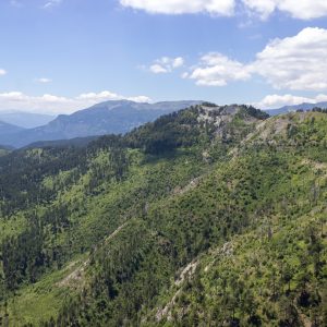 Grammos mountains aerial view