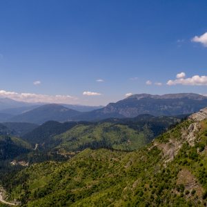 Grammos Surrounding mountains in summer near our fields