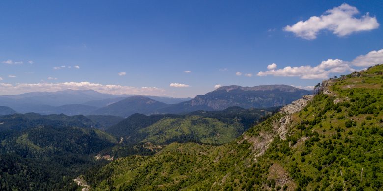 Grammos Surrounding mountains in summer near our fields