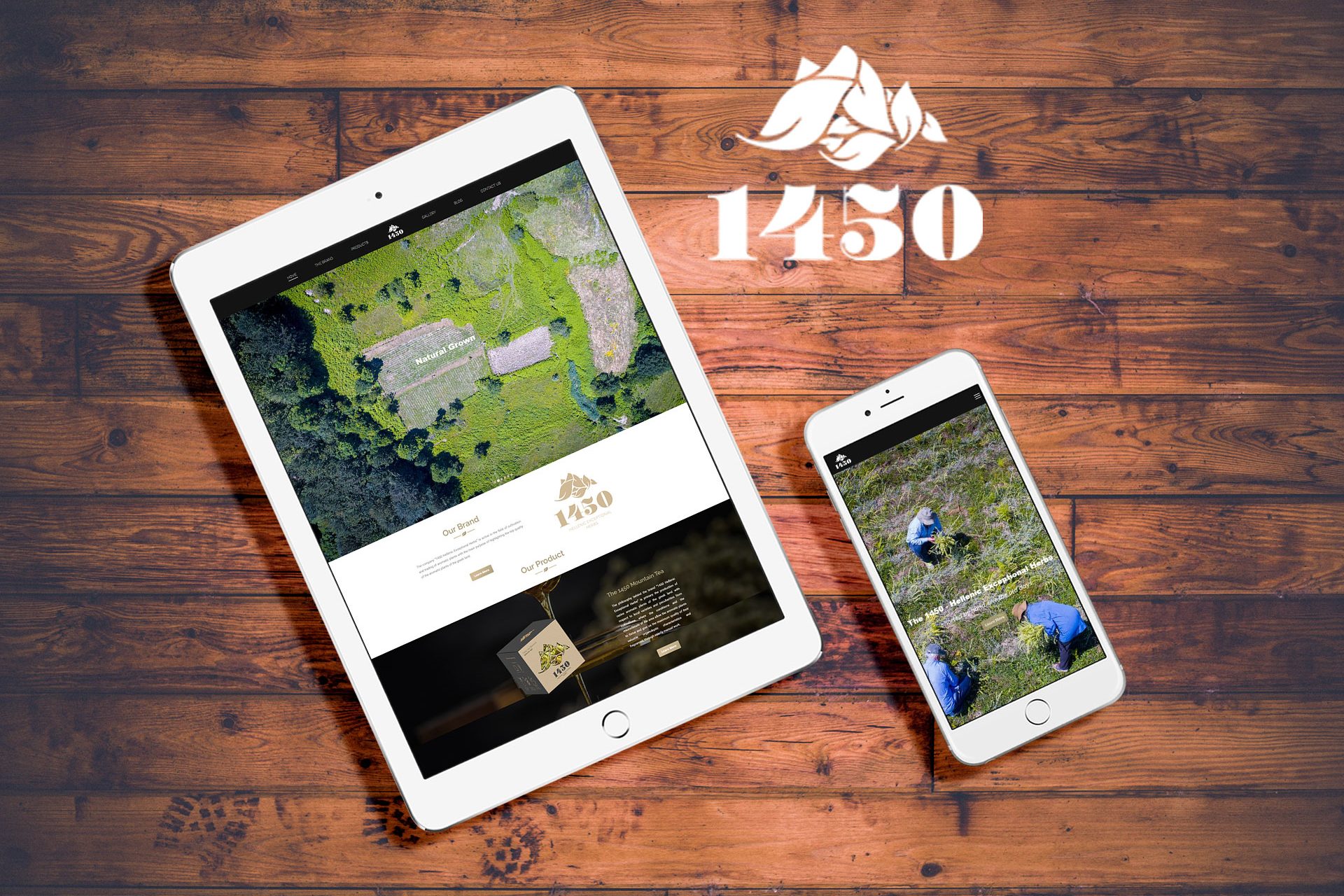 1450 website on mobile and tablet