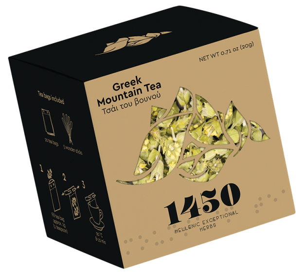 1450 Hellenic Exceptional Herbs Packaging Box with Braille